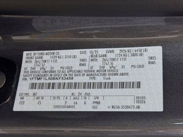 2025 Gray Metallic Ford F-150 XL 4X4 Truck