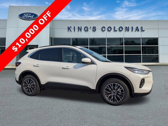2025 Star White Metallic Tri-Coat Ford Escape PHEV Plug-In Hybrid FWD SUV