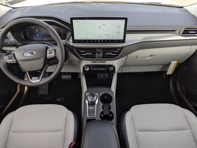 2025 Star White Metallic Tri-Coat Ford Escape PHEV Plug-In Hybrid FWD SUV