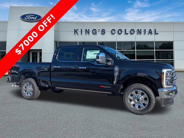 2025 Agate Black Metallic Ford Super Duty F-350 SRW Crew Cab 4x4 High Output Diesel Lariat FX4 4X4 Truck