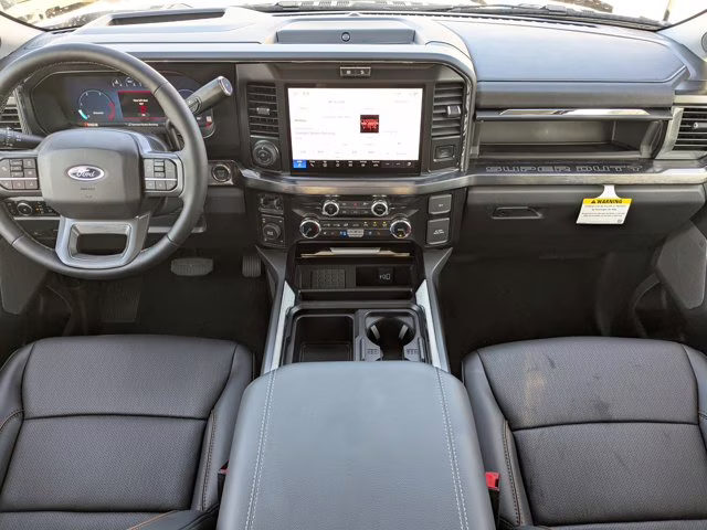 2025 Agate Black Metallic Ford Super Duty F-350 SRW Crew Cab 4x4 High Output Diesel Lariat FX4 4X4 Truck