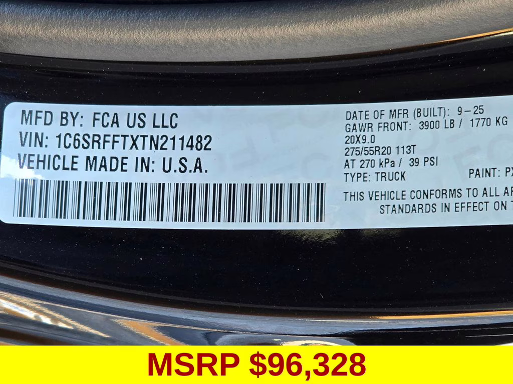 2026 Diamond Black Crystal Pearlcoat Ram 1500 Big Horn/Lone Star 4X4 Truck