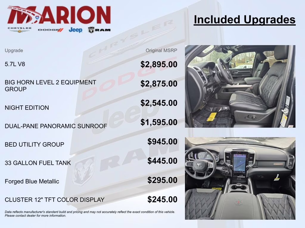 2026 Forged Blue Metallic Ram 1500 Big Horn/Lone Star 4X4 Truck