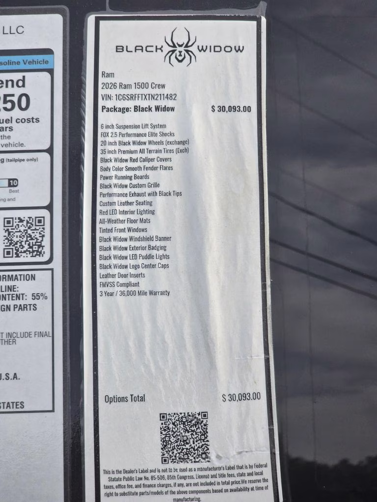 2026 Diamond Black Crystal Pearlcoat Ram 1500 Big Horn/Lone Star 4X4 Truck