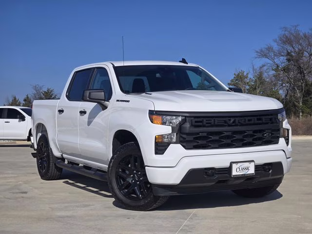 2025 Summit White Chevrolet Silverado 1500 Custom RWD Truck