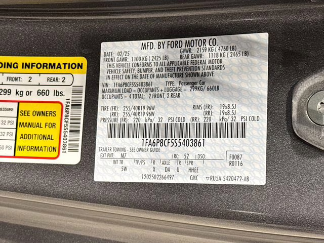 2025 Carbonized Gray Metallic Ford Mustang GT Premium RWD Coupe