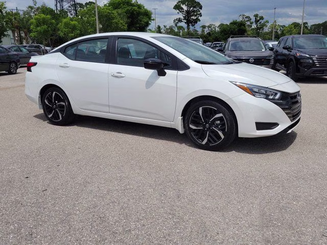 2025 Aspen White Tricoat Nissan Versa 1.6 SR FWD Sedan