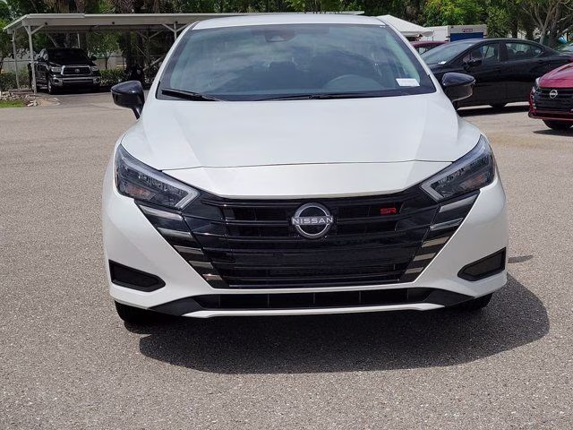 2025 Aspen White Tricoat Nissan Versa 1.6 SR FWD Sedan