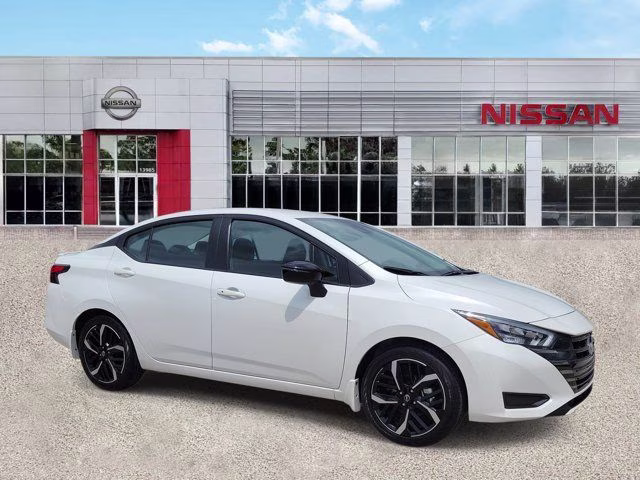 2025 Aspen White Tricoat Nissan Versa 1.6 SR FWD Sedan