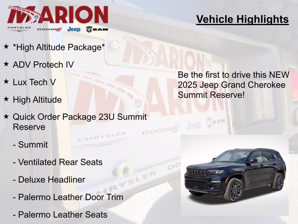 2025 Diamond Black Crystal Pearlcoat Jeep Grand Cherokee Summit 4X4 SUV