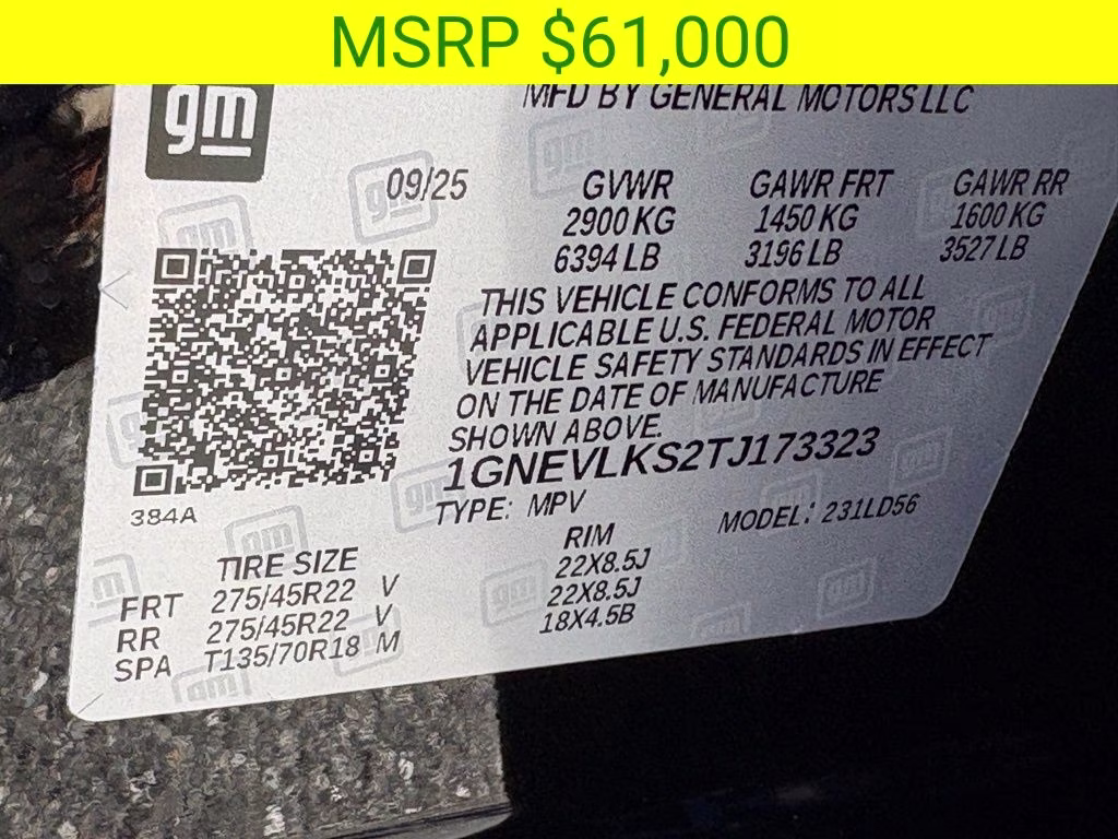 2026 Mosaic Black Metallic Chevrolet Traverse RS AWD SUV