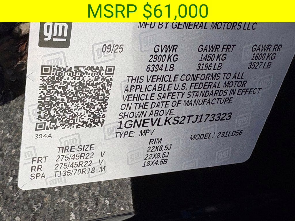 2026 Mosaic Black Metallic Chevrolet Traverse RS AWD SUV