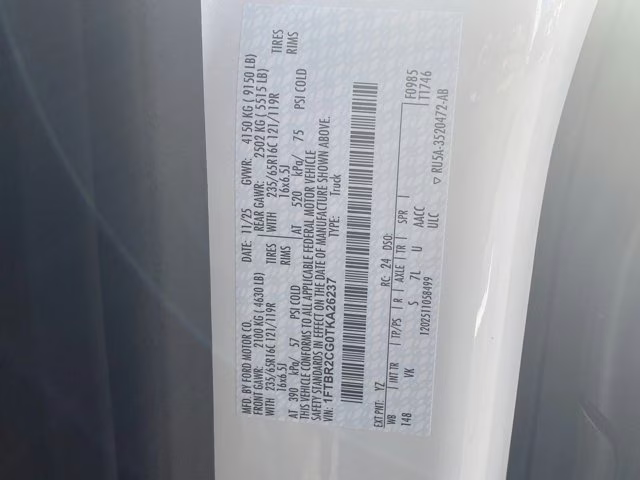 2026 Oxford White Ford Transit Cargo Van AWD Van