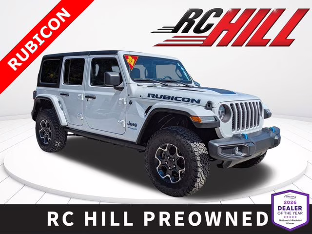 2022 Bright White Clearcoat Jeep Wrangler Unlimited Rubicon 4xe 4X4 SUV