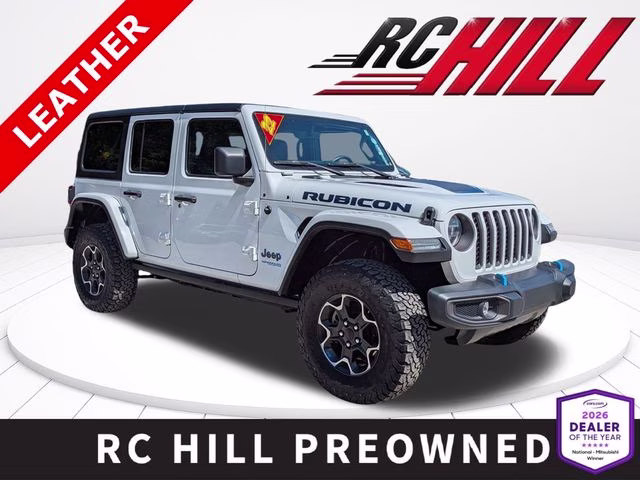 2022 Bright White Clearcoat Jeep Wrangler Unlimited Rubicon 4xe 4X4 SUV