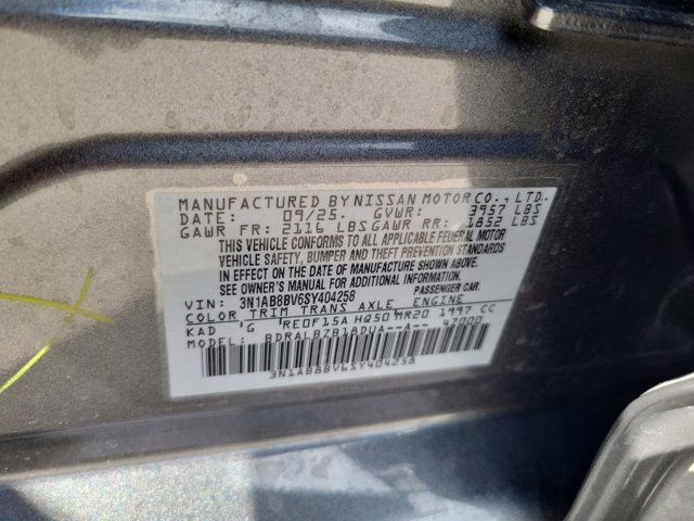 2025 Gun Metallic Nissan Sentra S FWD Sedan