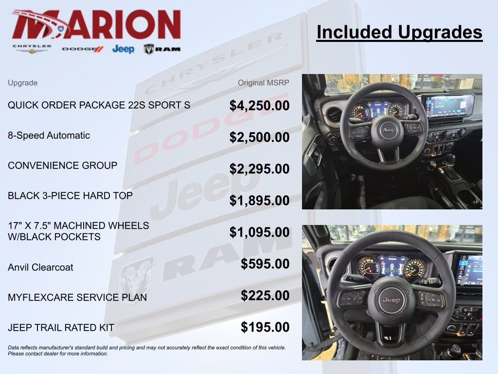 2026 Anvil Clear Coat Jeep Wrangler Sport S 4X4 SUV