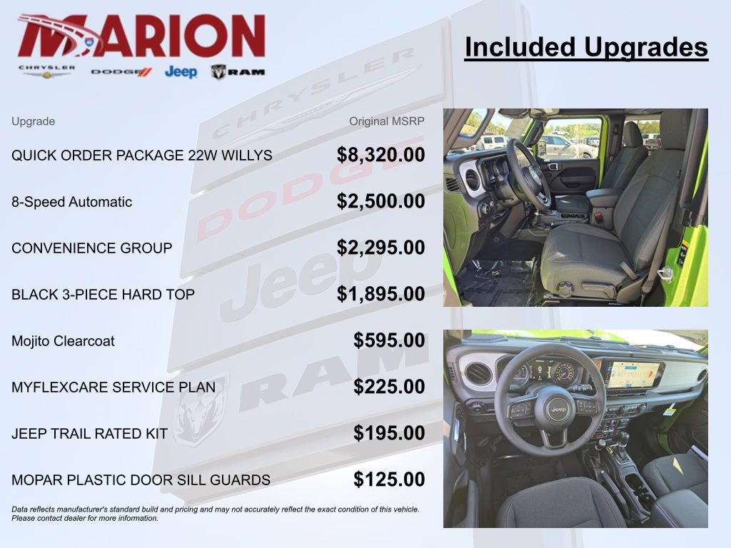 2026 Mojito Clear-Coat Jeep Wrangler Willys 4X4 SUV