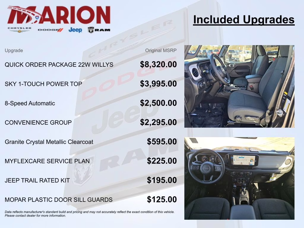 2026 Granite Crystal Metallic Clearcoat Jeep Wrangler Willys 4X4 SUV