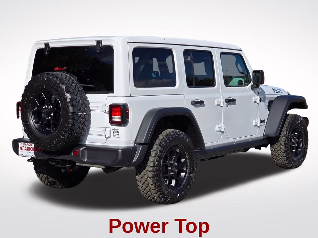 2026 Bright White Clearcoat Jeep Wrangler Willys 4X4 SUV