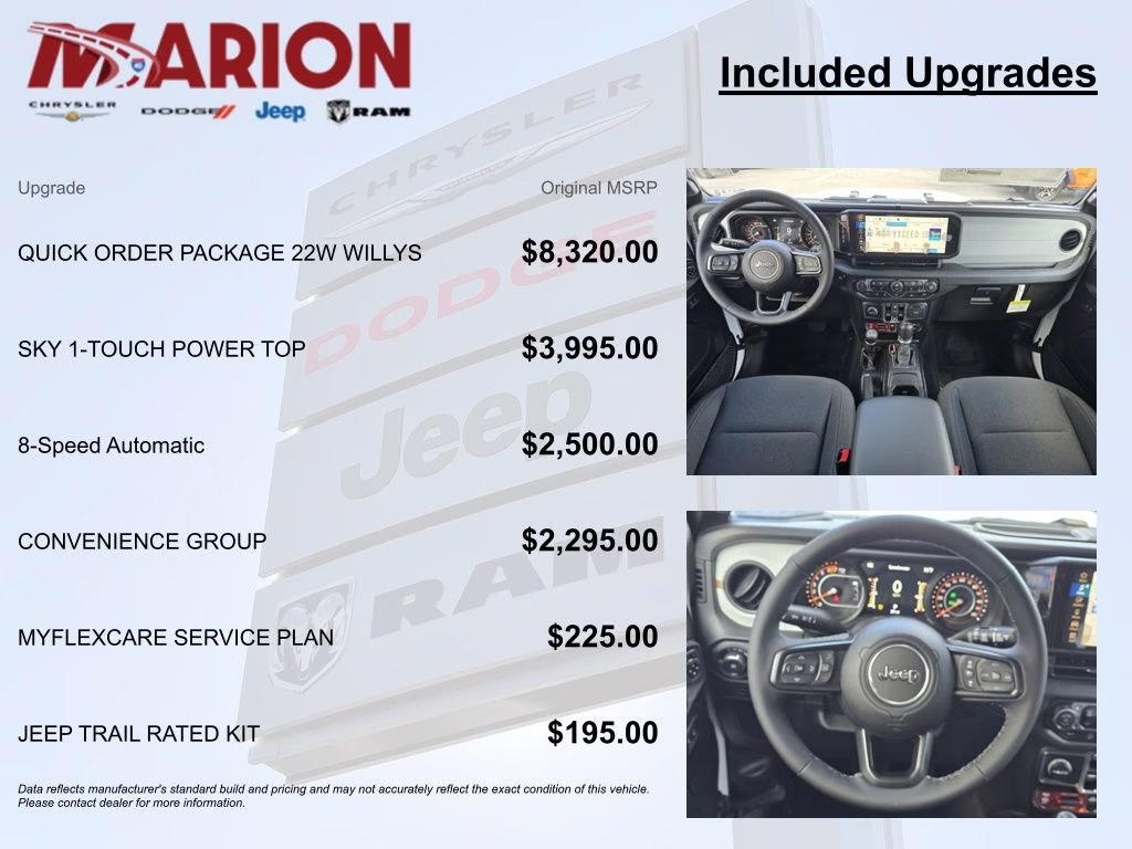 2026 Bright White Clearcoat Jeep Wrangler Willys 4X4 SUV