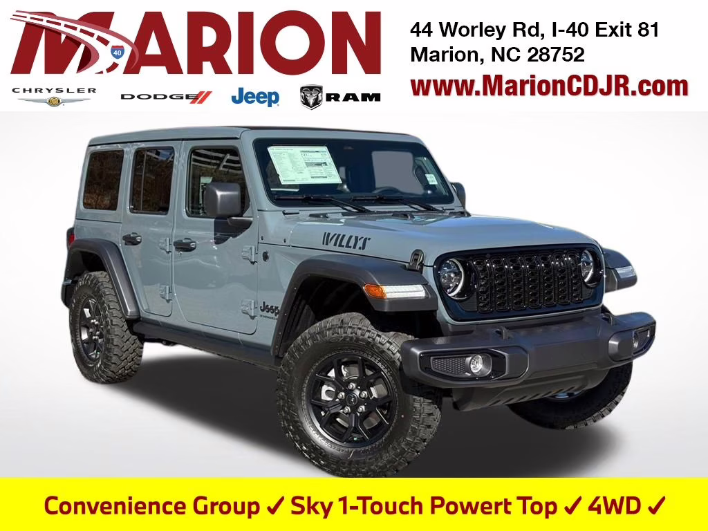2026 Anvil Clear Coat Jeep Wrangler Willys 4X4 SUV