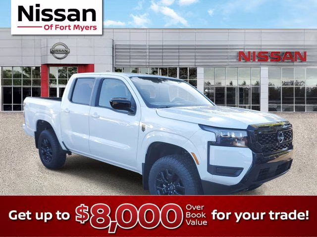 2026 Glacier White Nissan Frontier SV 4X4 Truck