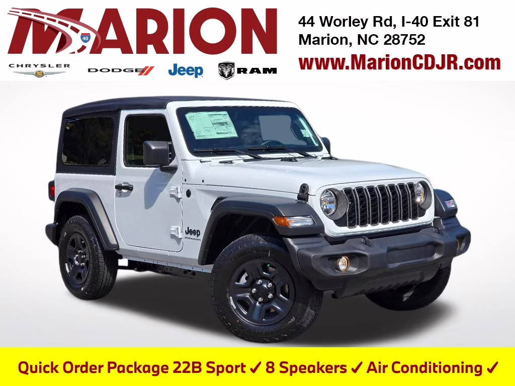 2026 Bright White Clearcoat Jeep Wrangler Sport 4X4 SUV