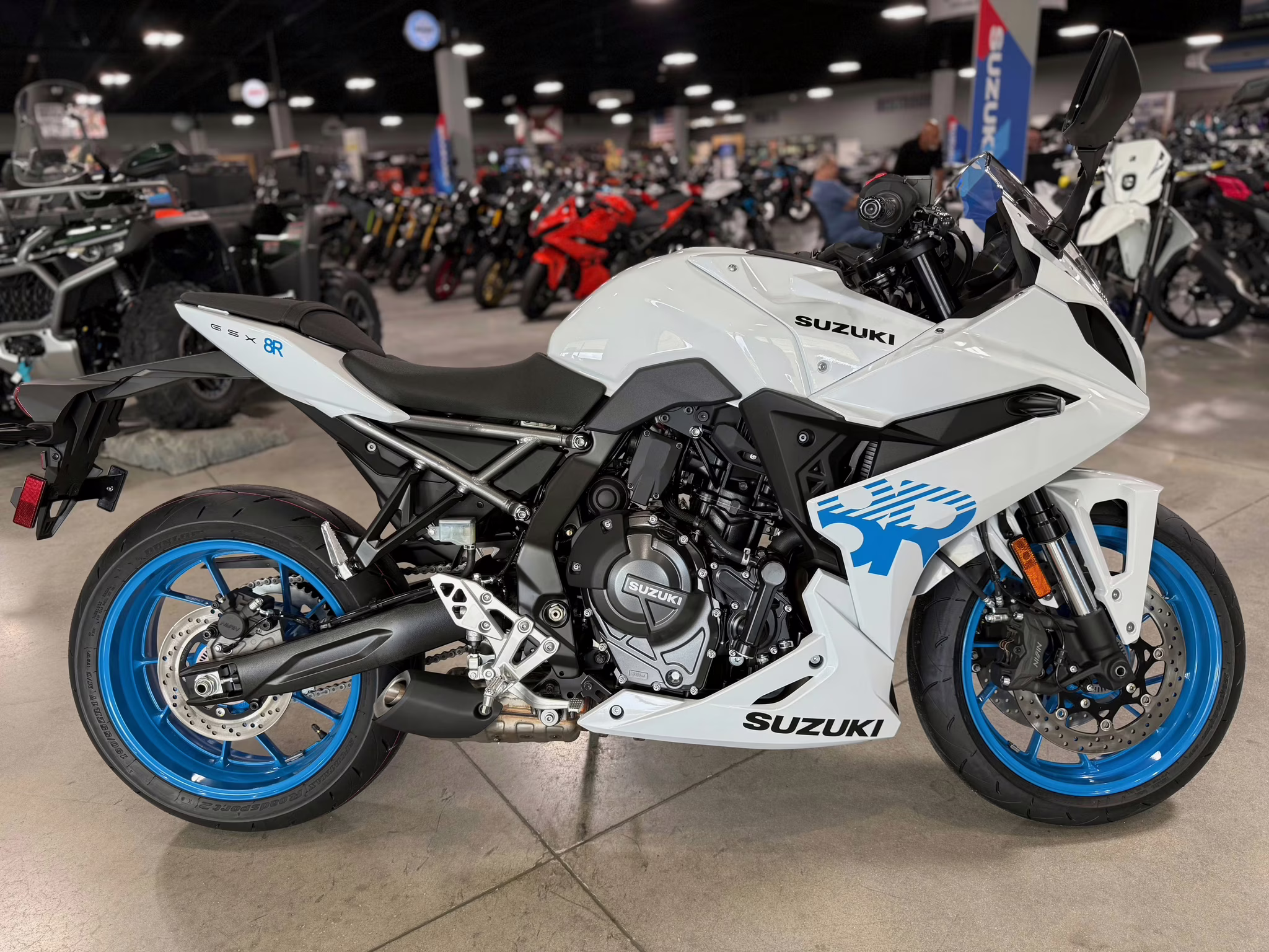 2026 White Suzuki GSX 8R Motorcycle