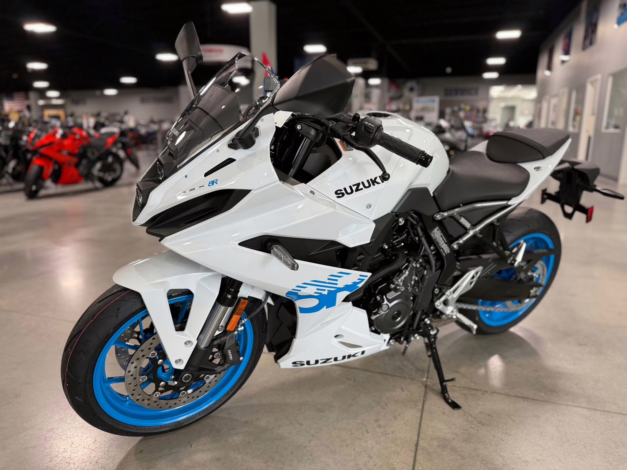 2026 White Suzuki GSX 8R Motorcycle