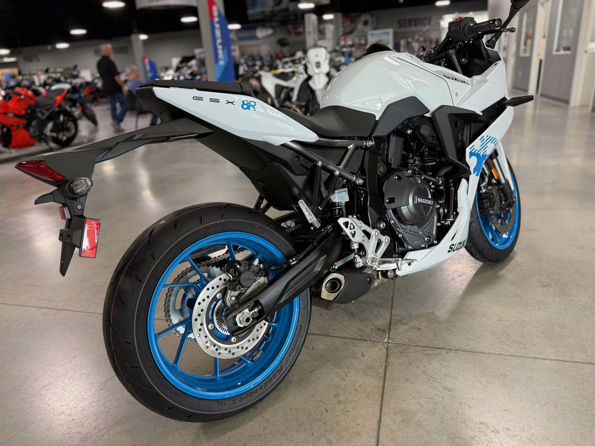 2026 White Suzuki GSX 8R Motorcycle
