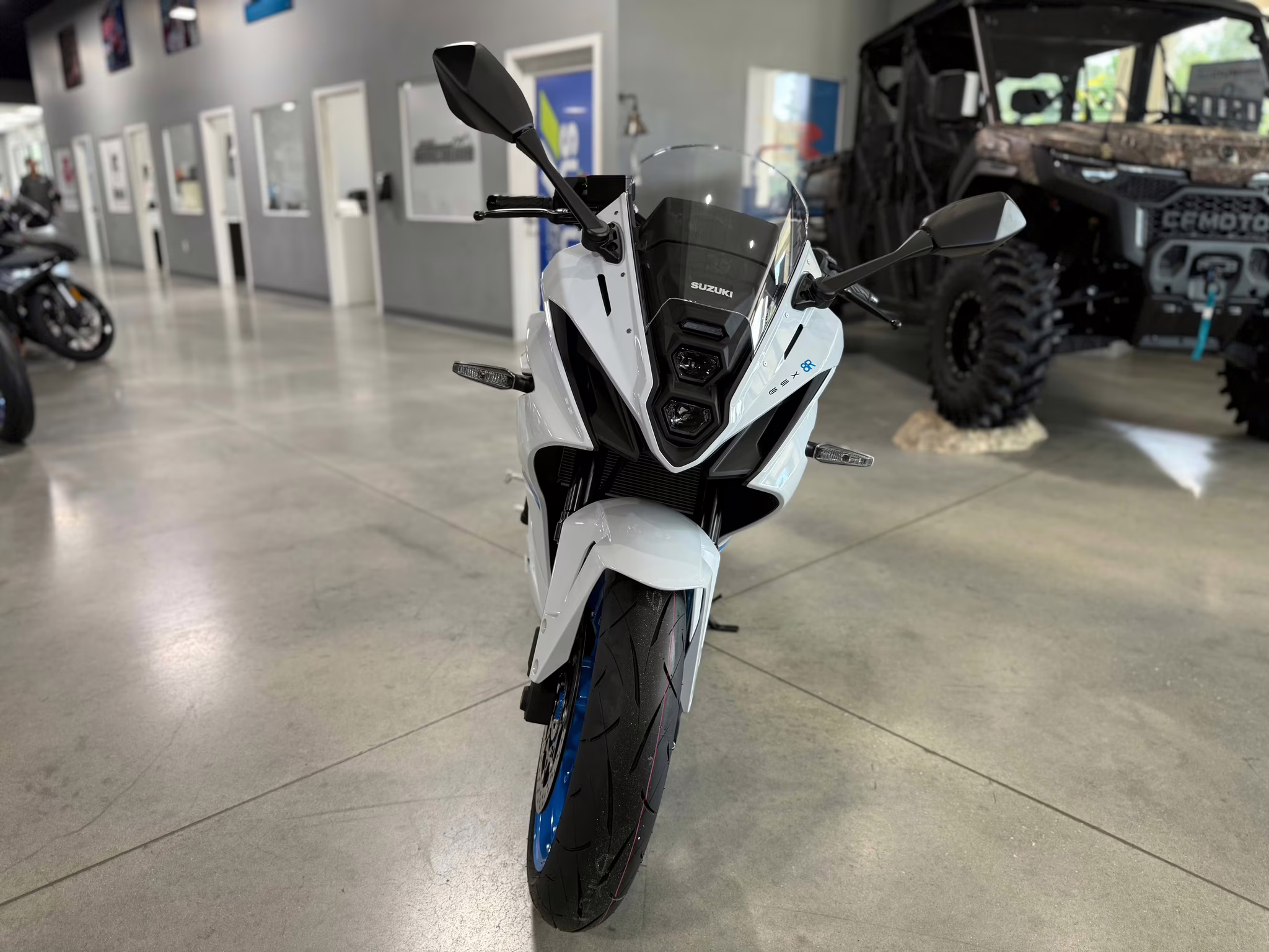 2026 White Suzuki GSX 8R Motorcycle