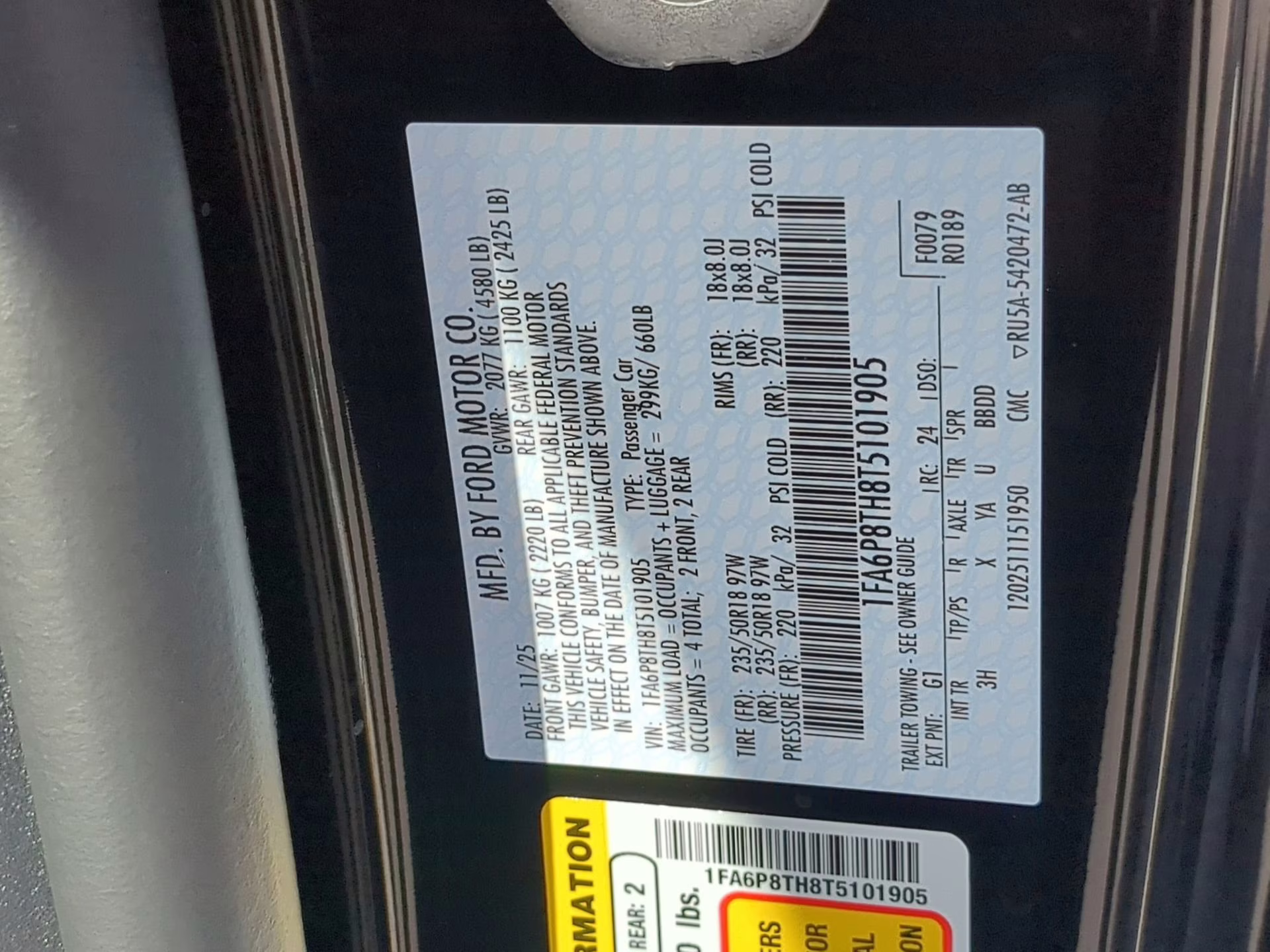 2026 Shadow Black Ford Mustang EcoBoost Premium RWD Coupe