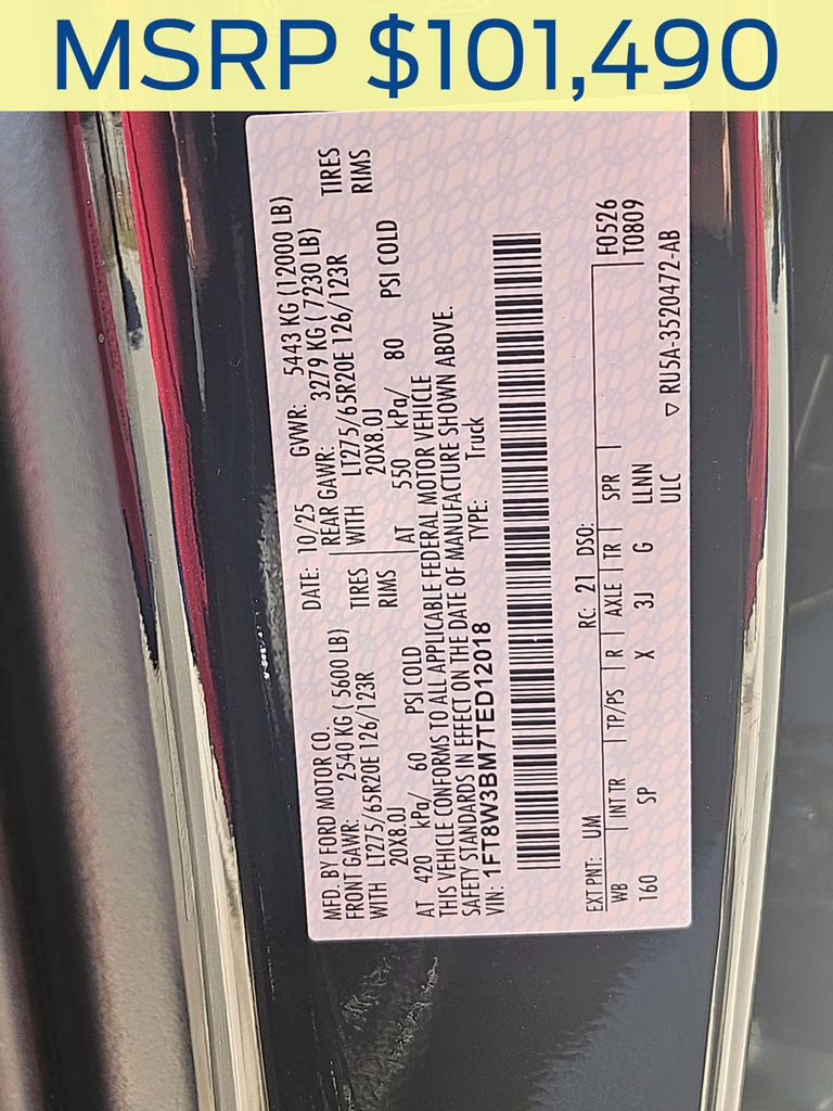 2026 Agate Black Metallic Ford Super Duty F-350 SRW King Ranch 4X4 Truck