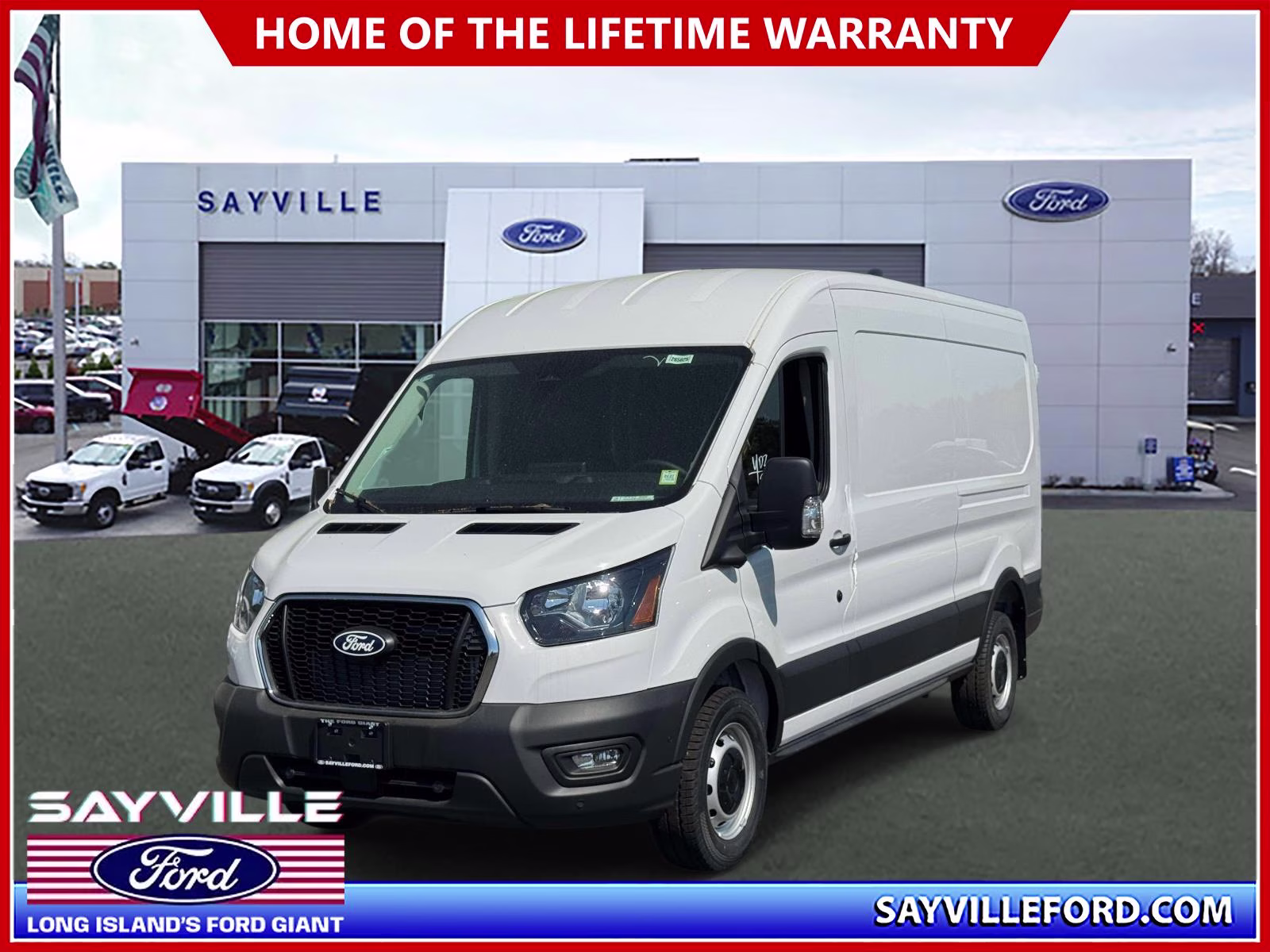 2026 Oxford White Ford Transit Cargo Van T-250 148 Med Rf 9150 GVWR RWD RWD Van