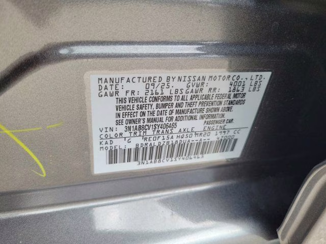 2025 Gun Metallic Nissan Sentra SV FWD Sedan