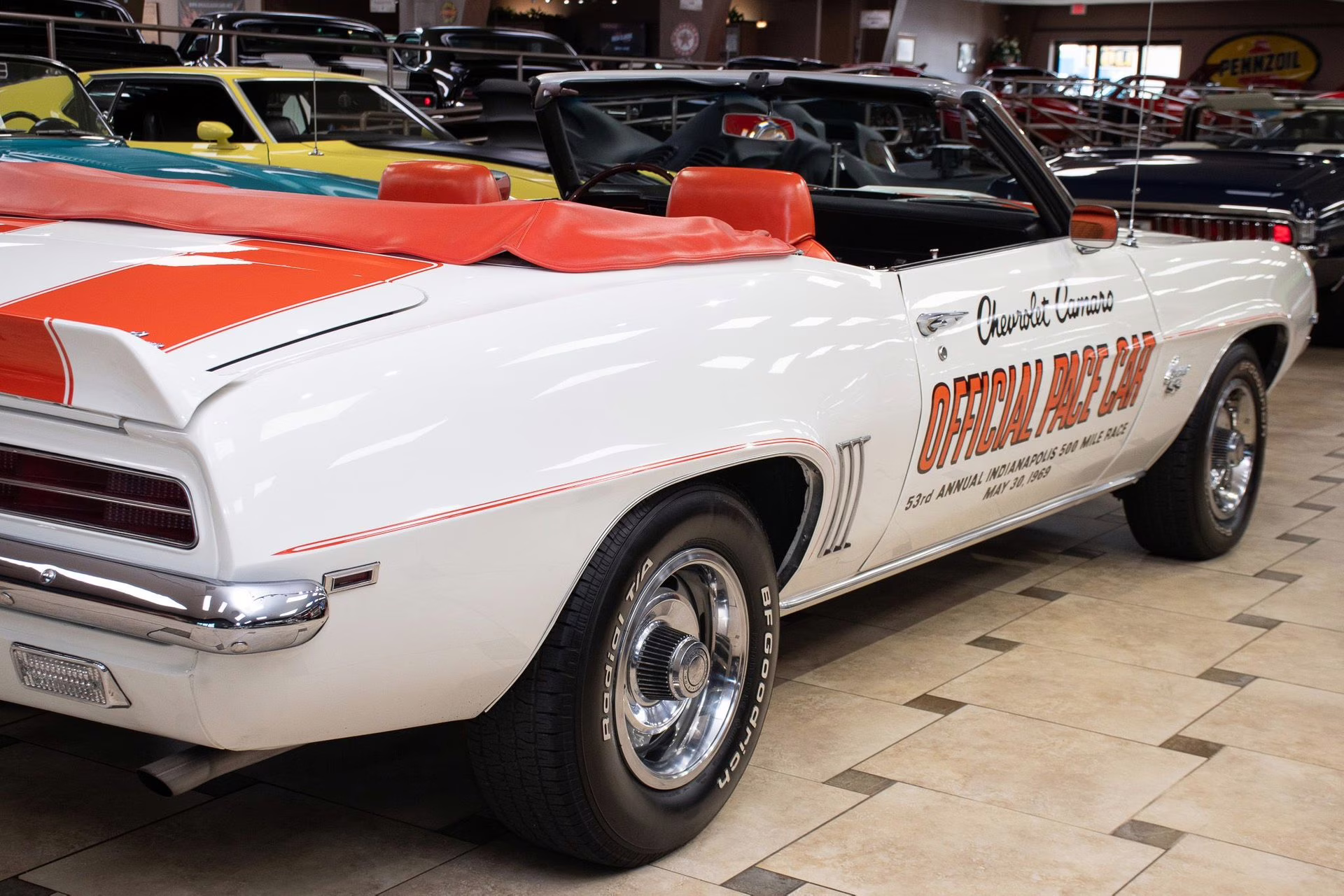1969 Dover White/Hugger Orange Chevrolet Camaro