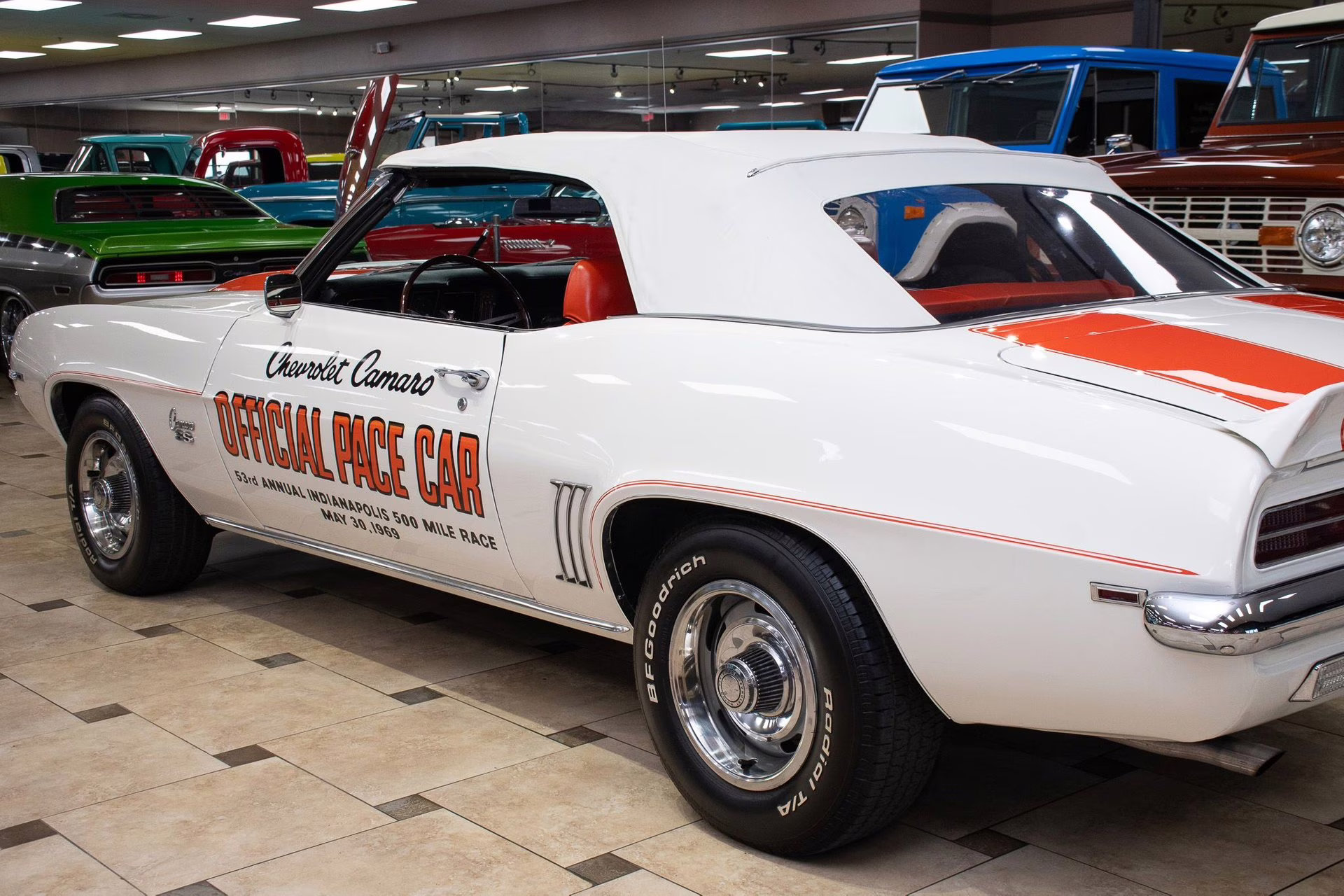 1969 Dover White/Hugger Orange Chevrolet Camaro