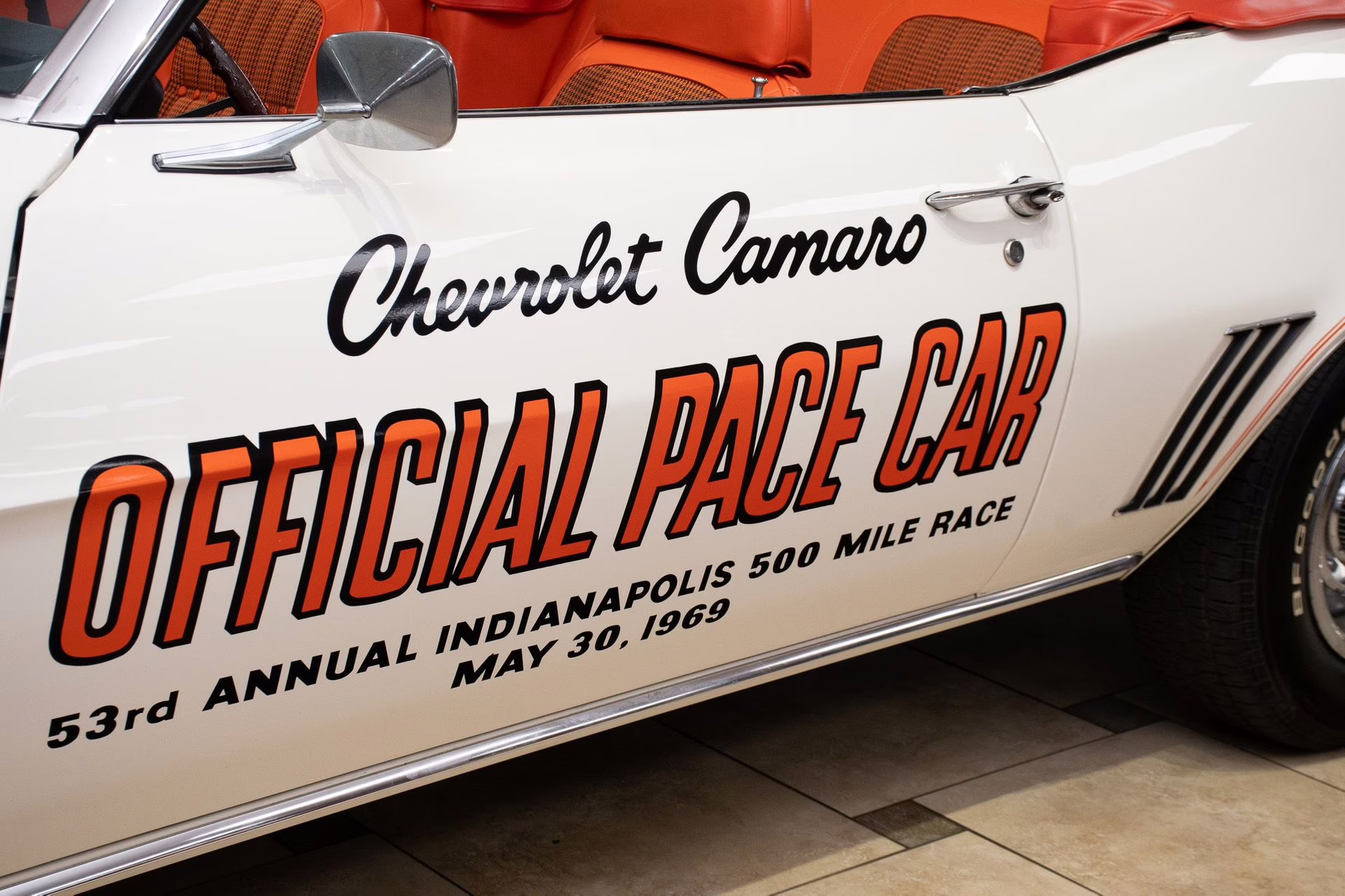 1969 Dover White/Hugger Orange Chevrolet Camaro