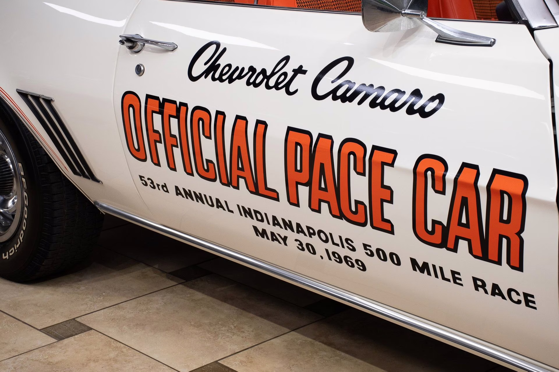 1969 Dover White/Hugger Orange Chevrolet Camaro