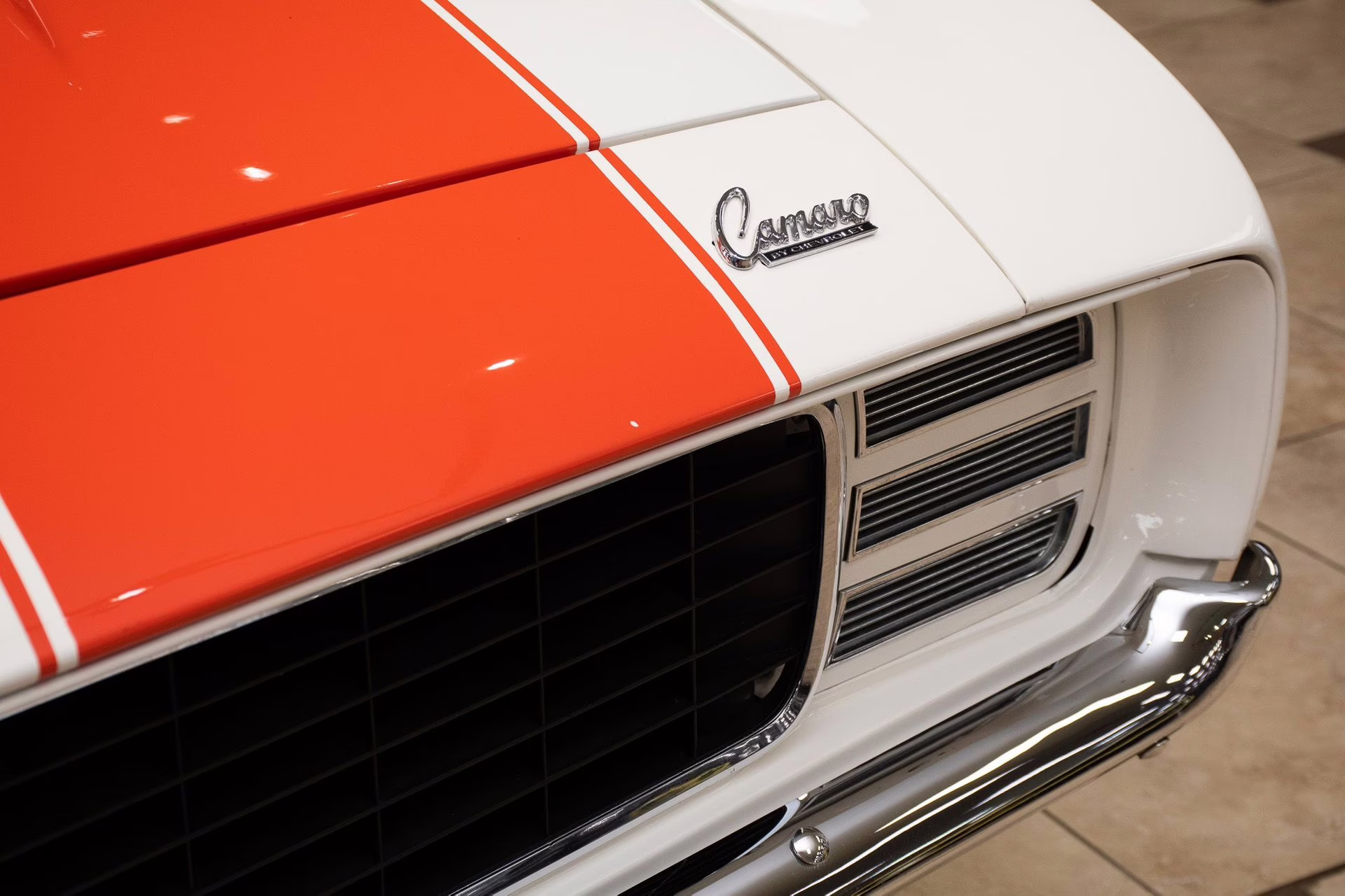 1969 Dover White/Hugger Orange Chevrolet Camaro