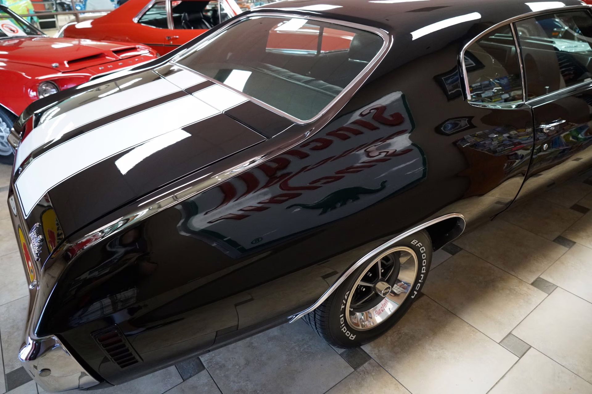 1970 Tuxedo Black w/ White Stripes Chevrolet Chevelle