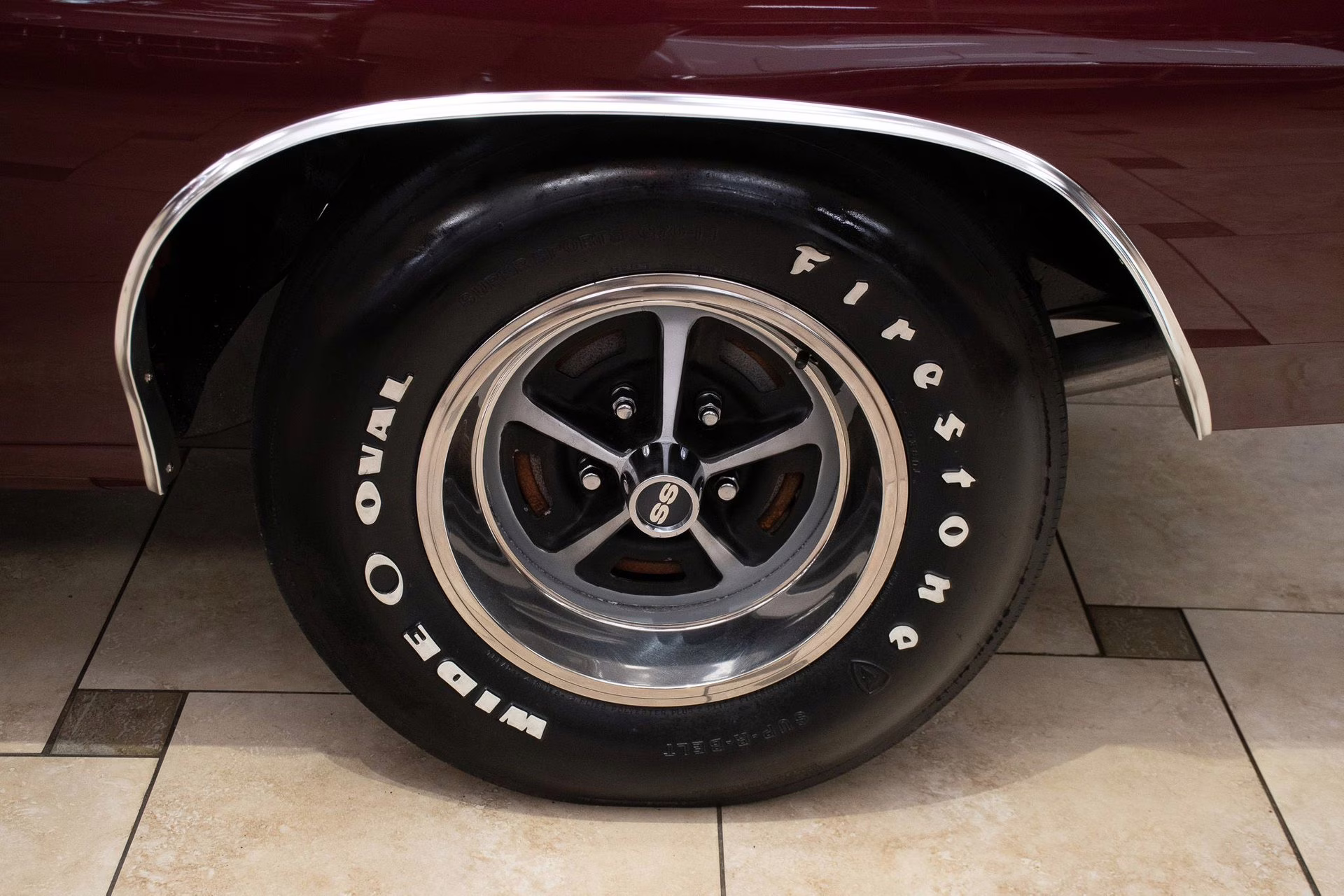 1970 Black Cherry Chevrolet Chevelle SS396 - #s Match, Factory Black/Black