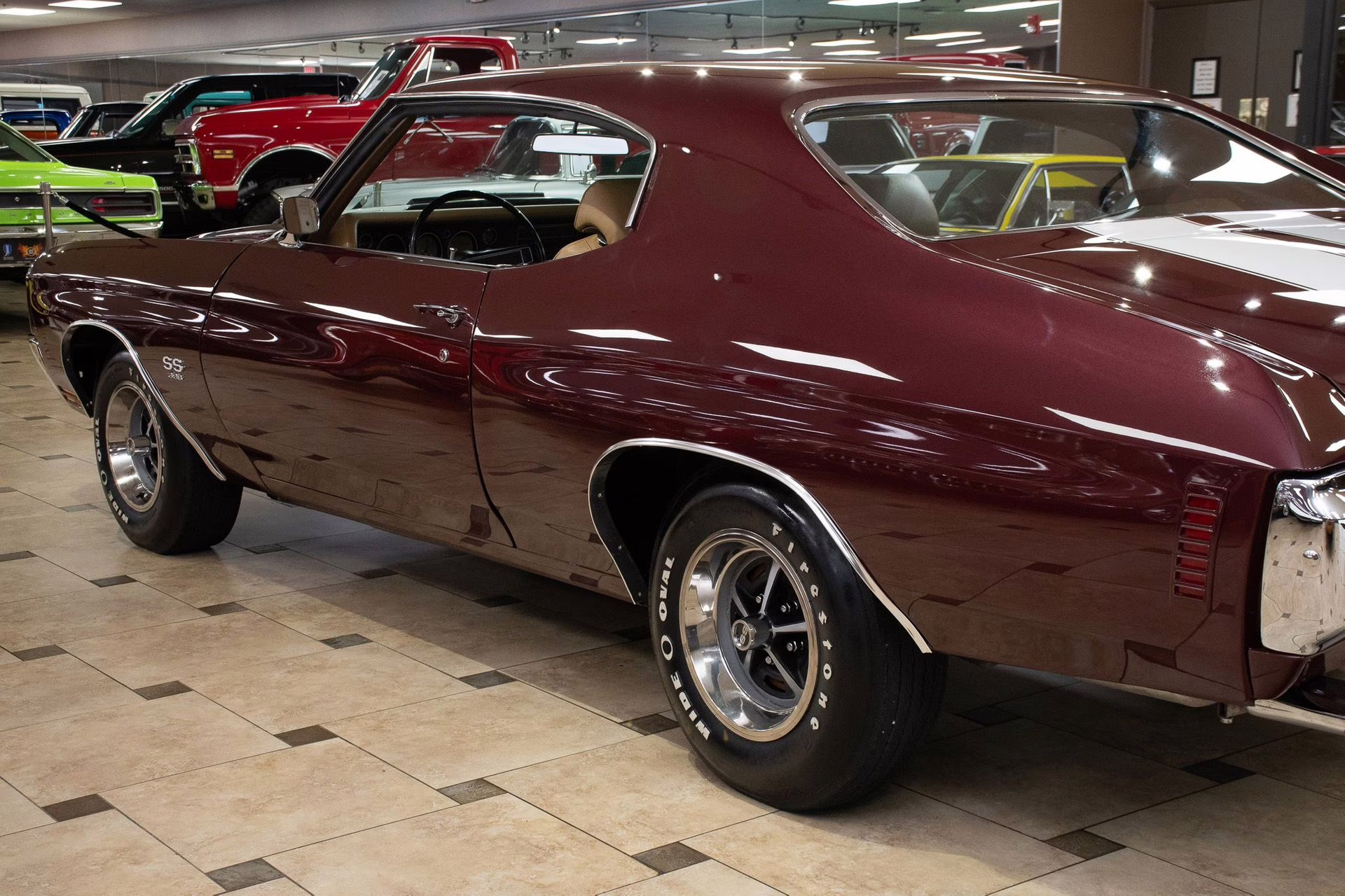 1970 Black Cherry Chevrolet Chevelle SS396 - #s Match, Factory Black/Black