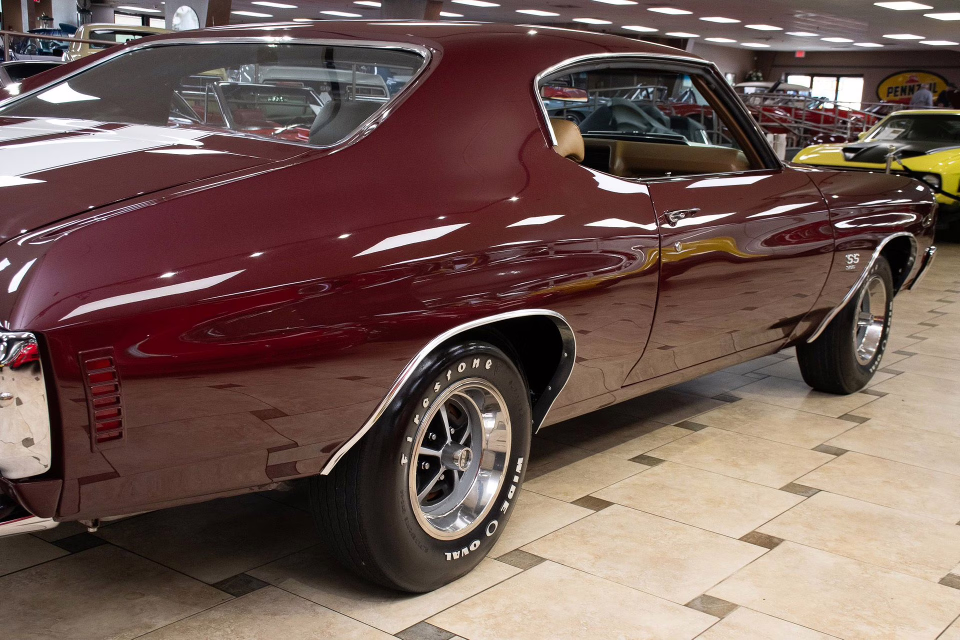 1970 Black Cherry Chevrolet Chevelle SS396 - #s Match, Factory Black/Black