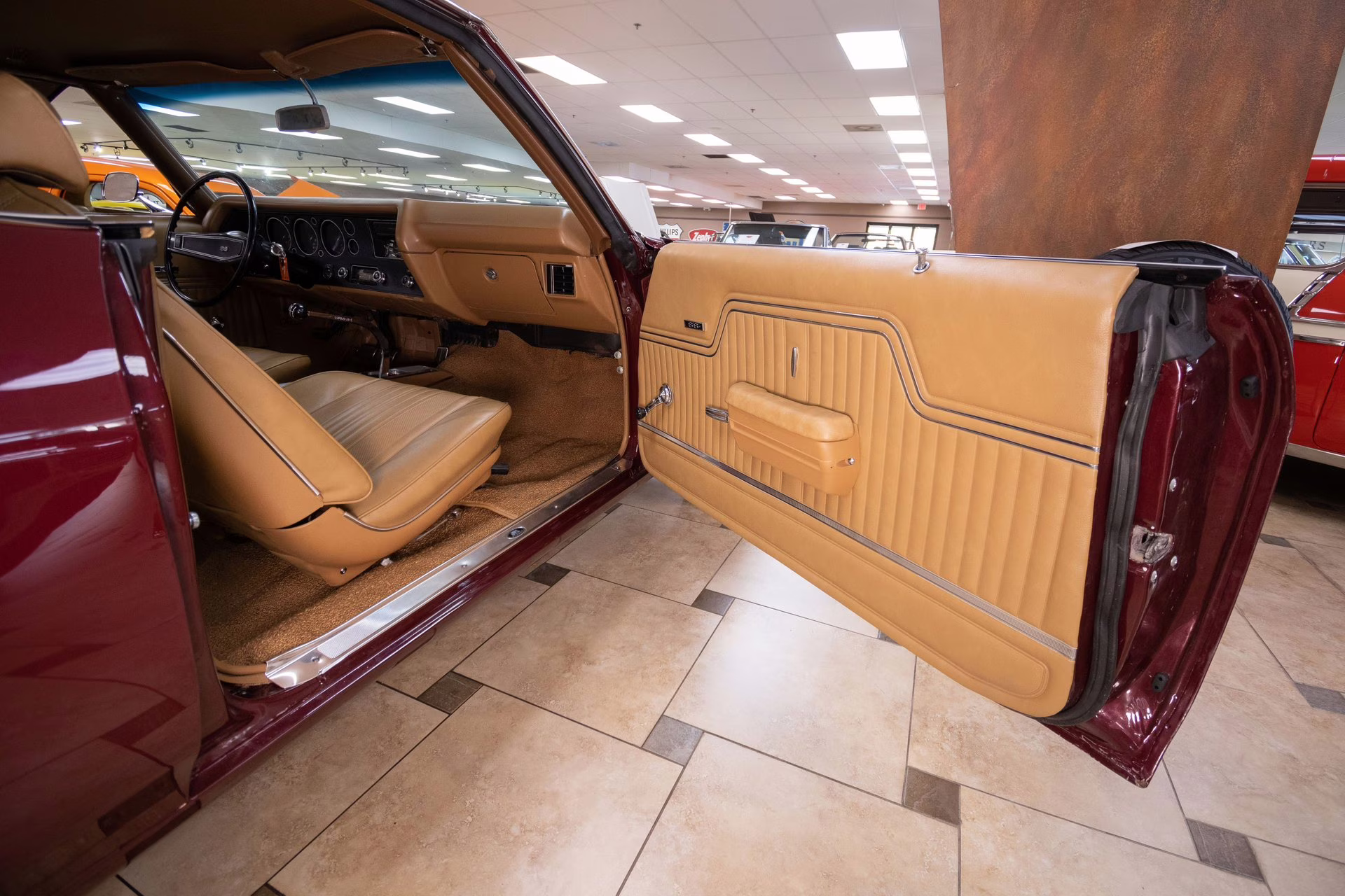 1970 Black Cherry Chevrolet Chevelle SS396 - #s Match, Factory Black/Black