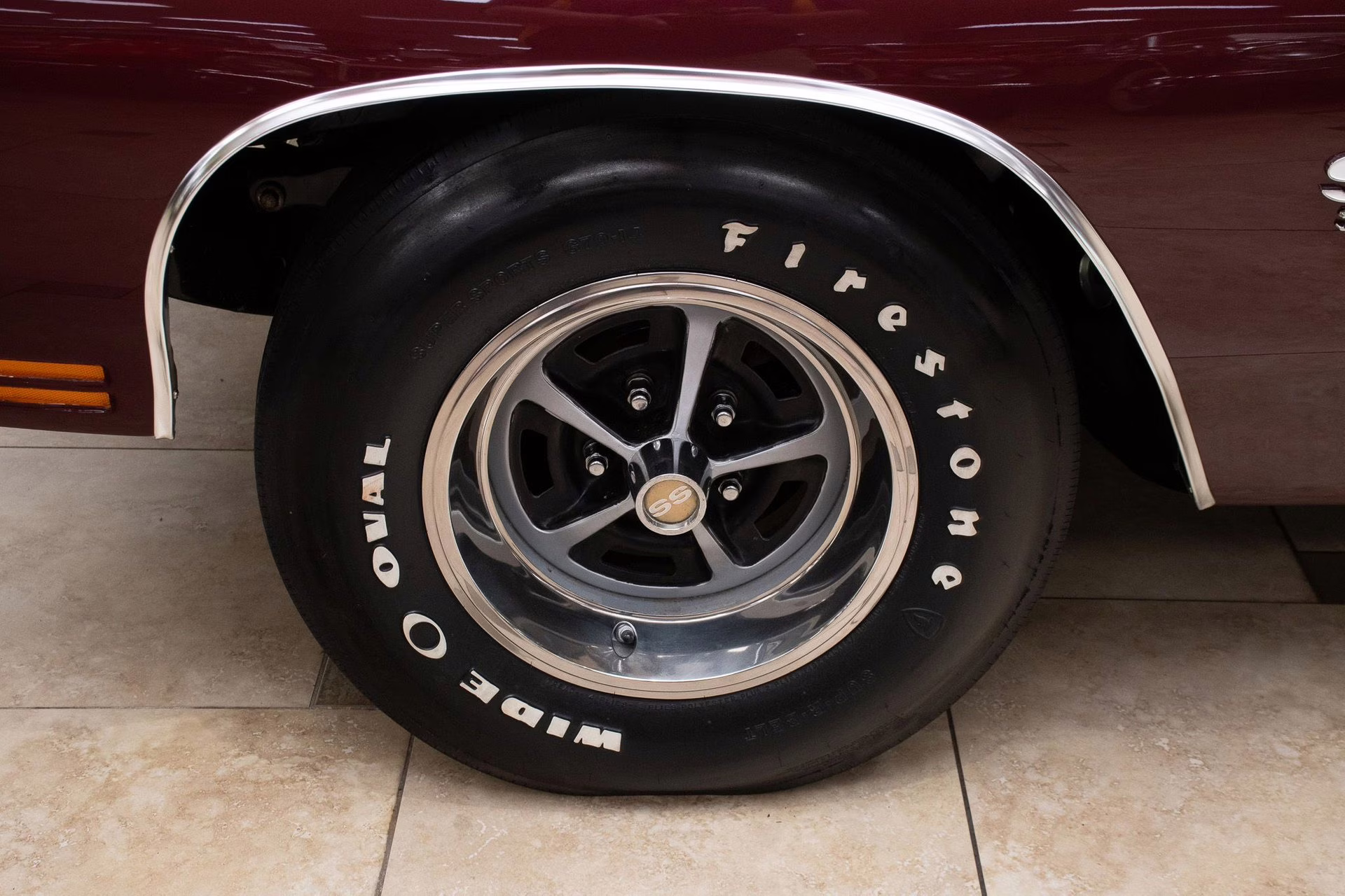 1970 Black Cherry Chevrolet Chevelle SS396 - #s Match, Factory Black/Black