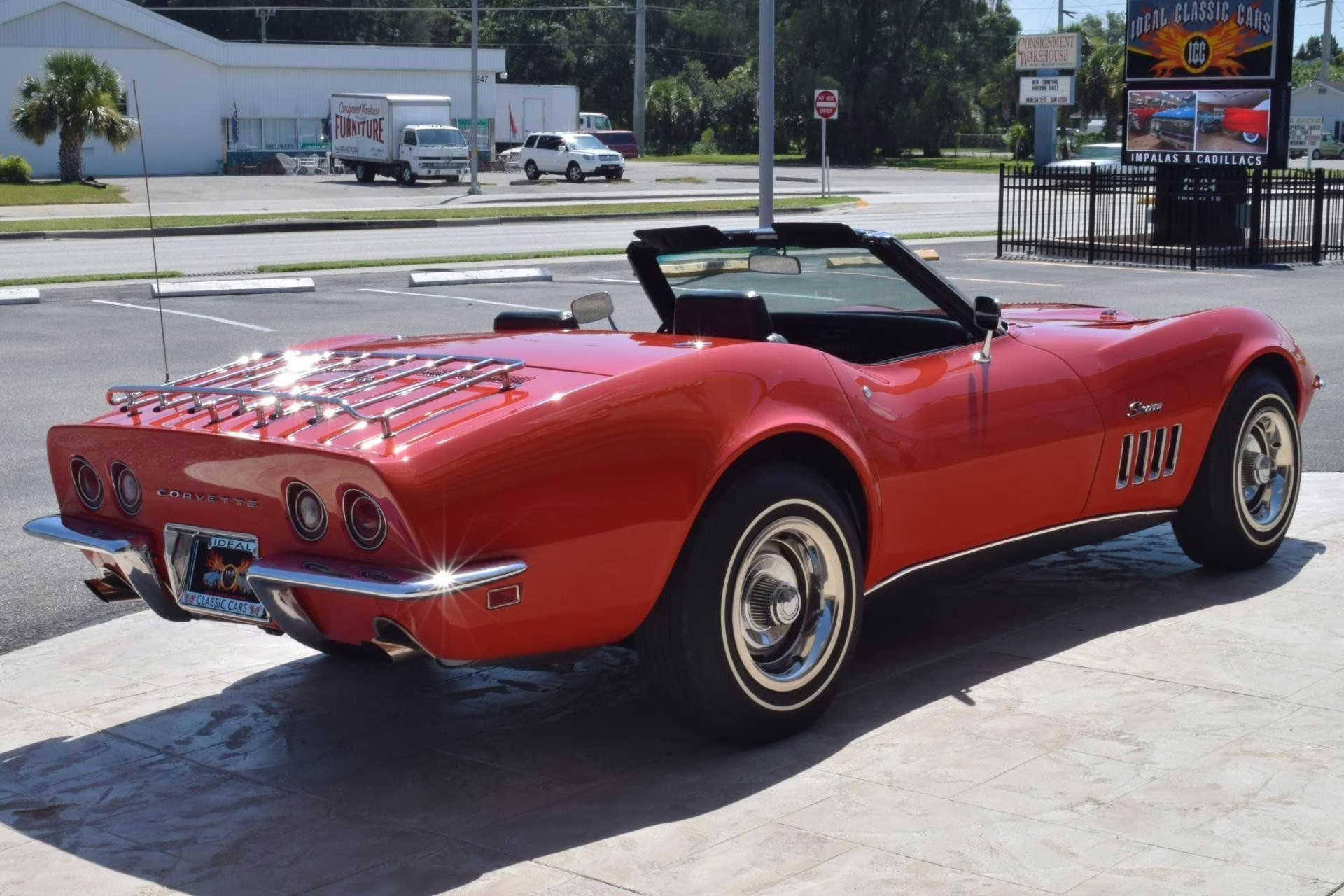 1969 Red Chevrolet Corvette Convertible