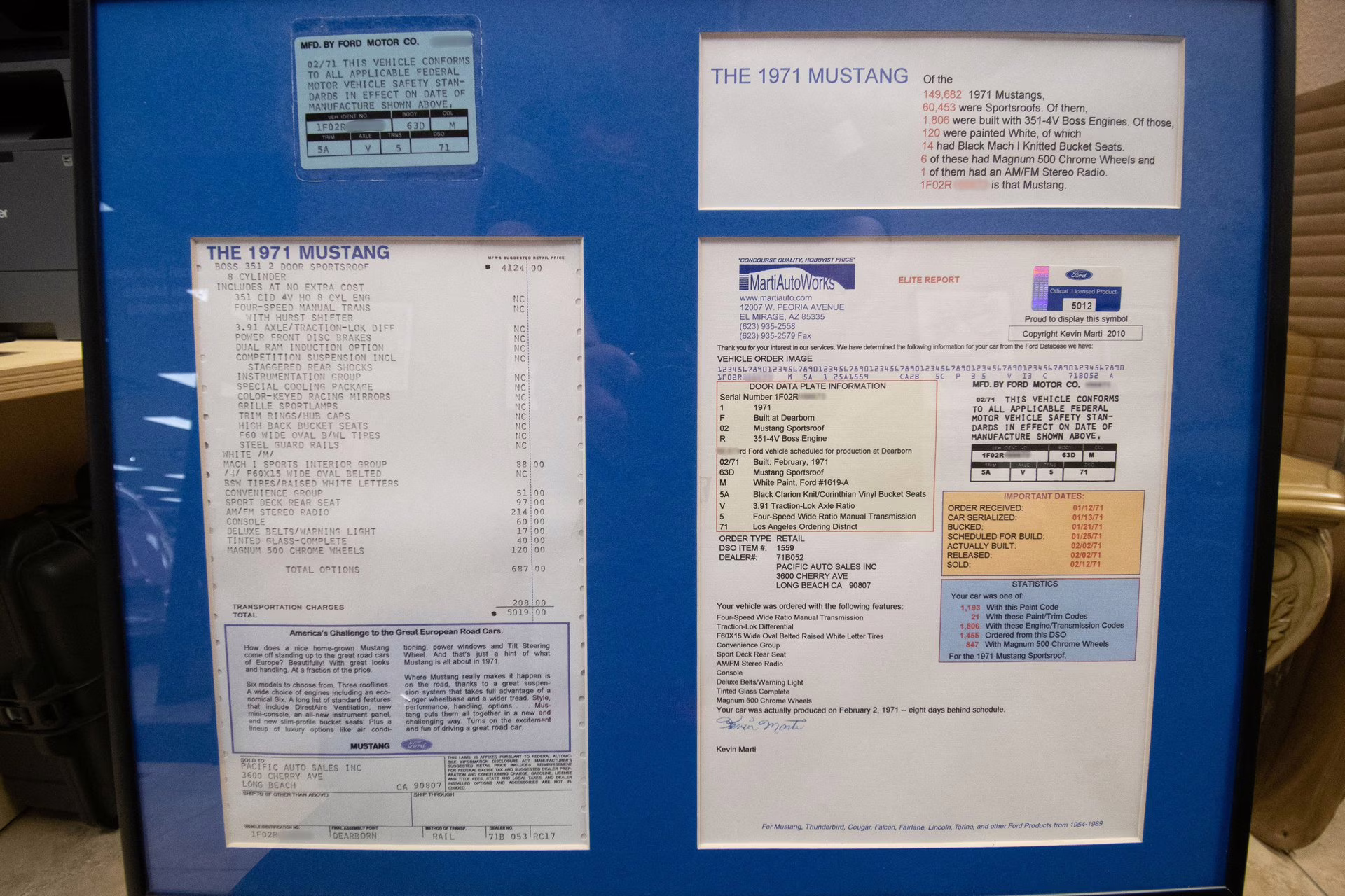 1971 White Ford Mustang