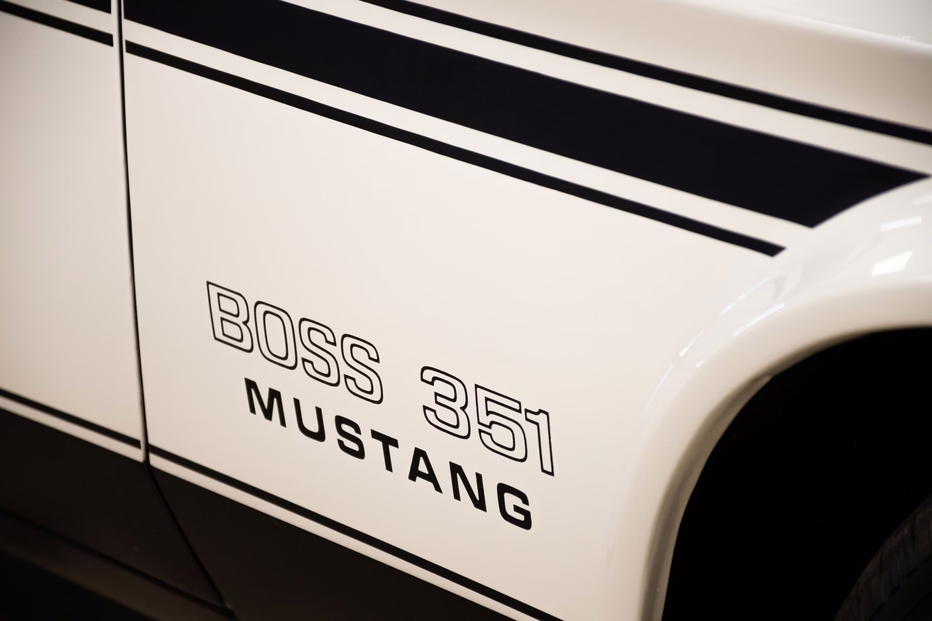 1971 White Ford Mustang